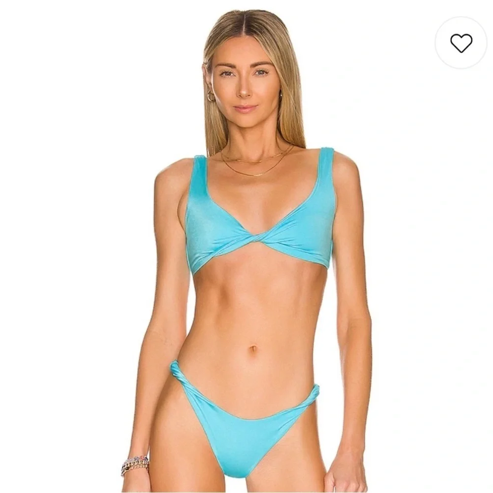 Frankie's Bikinis Dexier Shine Twist Top And Katrina Shine Bottom NWT Size S, L